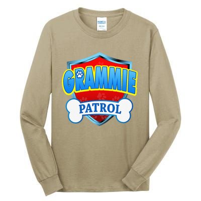 Funny Grammie Patrol Dog Mom, Dad For Women Tall Long Sleeve T-Shirt