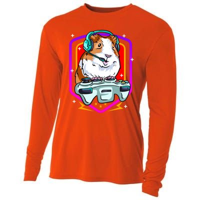 Funny Guinea Pig Gaming Gamer Hamster Furry Potato Hamsters Gift Cooling Performance Long Sleeve Crew