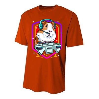 Funny Guinea Pig Gaming Gamer Hamster Furry Potato Hamsters Gift Performance Sprint T-Shirt