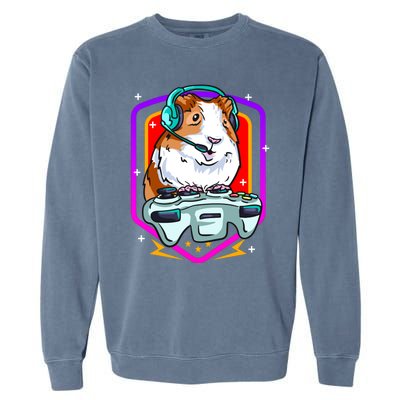 Funny Guinea Pig Gaming Gamer Hamster Furry Potato Hamsters Gift Garment-Dyed Sweatshirt