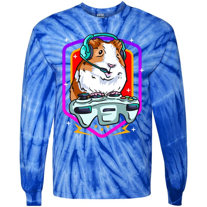 Funny Guinea Pig Gaming Gamer Hamster Furry Potato Hamsters Gift Tie-Dye Long Sleeve Shirt