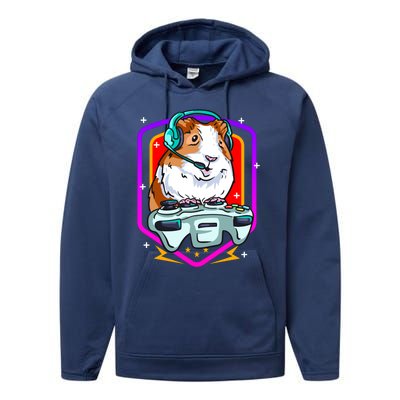 Funny Guinea Pig Gaming Gamer Hamster Furry Potato Hamsters Gift Performance Fleece Hoodie