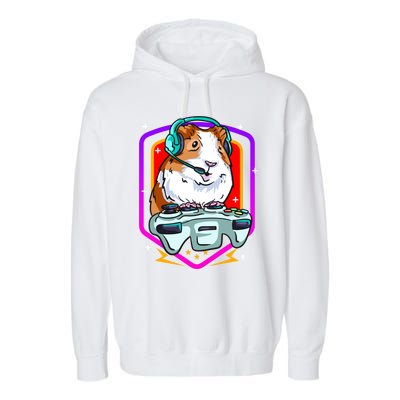 Funny Guinea Pig Gaming Gamer Hamster Furry Potato Hamsters Gift Garment-Dyed Fleece Hoodie