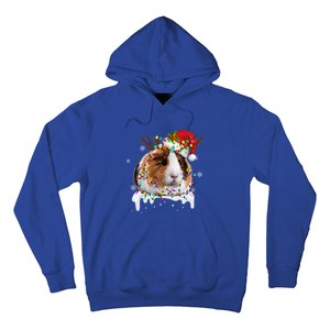 Funny Guinea Pig Reindeer Christmas Tree Light Guinea Pig Swea Hoodie