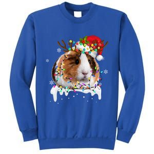 Funny Guinea Pig Reindeer Christmas Tree Light Guinea Pig Swea Sweatshirt