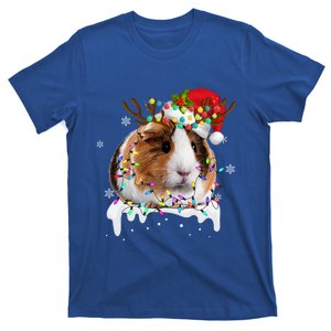 Funny Guinea Pig Reindeer Christmas Tree Light Guinea Pig Swea T-Shirt