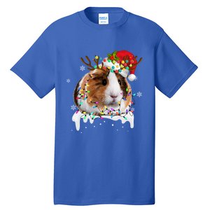 Funny Guinea Pig Reindeer Christmas Tree Light Guinea Pig Swea Tall T-Shirt