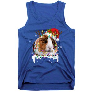 Funny Guinea Pig Reindeer Christmas Tree Light Guinea Pig Swea Tank Top