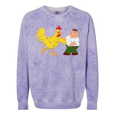 Family G.u.y Peter & Chicken Fighting Colorblast Crewneck Sweatshirt