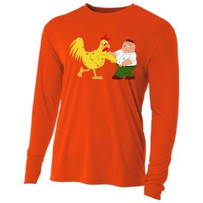 Family G.u.y Peter & Chicken Fighting Cooling Performance Long Sleeve Crew