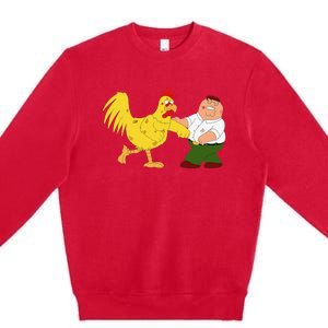 Family G.u.y Peter & Chicken Fighting Premium Crewneck Sweatshirt