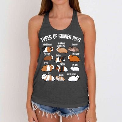 Funny Guinea Pigs Household Pet Animal Rodent Fluffy Cute Women's Knotted Racerback Tank