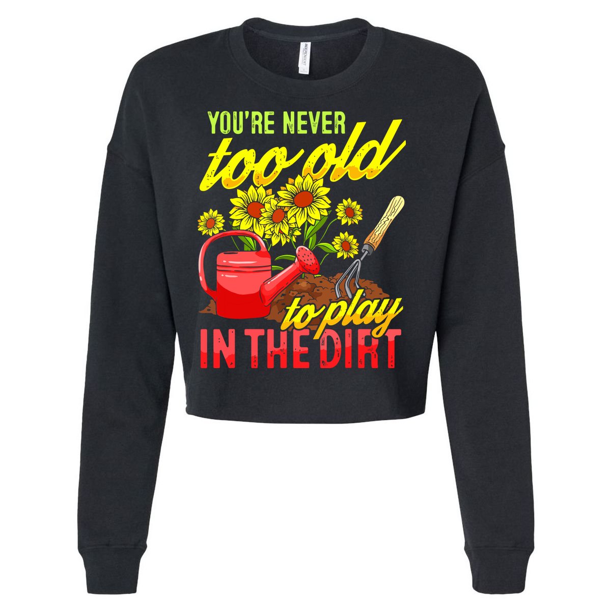 Funny Gardening Plants Gardener Gift Cropped Pullover Crew