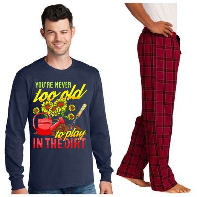 Funny Gardening Plants Gardener Gift Long Sleeve Pajama Set