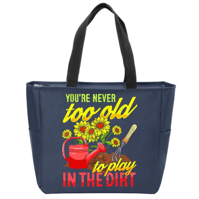 Funny Gardening Plants Gardener Gift Zip Tote Bag