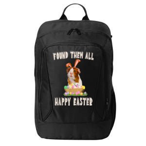 Funny Guinea Pig With Cute Bunny Ears Easter Day Eggs Basket City Backpack