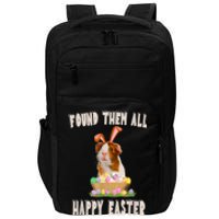 Funny Guinea Pig With Cute Bunny Ears Easter Day Eggs Basket Impact Tech Backpack