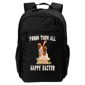 Funny Guinea Pig With Cute Bunny Ears Easter Day Eggs Basket Daily Commute Backpack