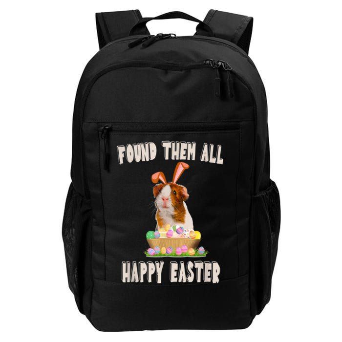 Funny Guinea Pig With Cute Bunny Ears Easter Day Eggs Basket Daily Commute Backpack