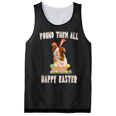 Funny Guinea Pig With Cute Bunny Ears Easter Day Eggs Basket Mesh Reversible Basketball Jersey Tank