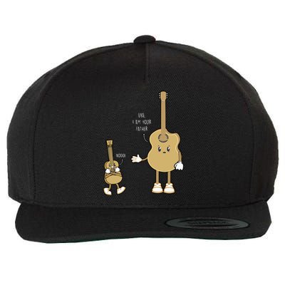 Funny Guitar Player Ukulele Parody Uke I Am Your Father Nooo Wool Snapback Cap