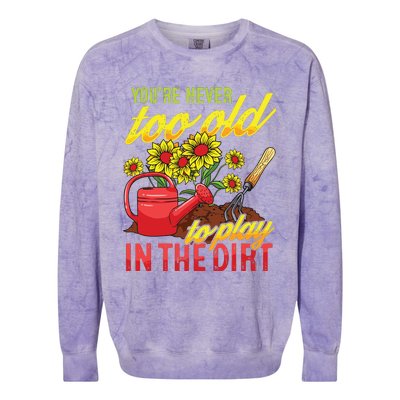 Funny Gardening Plants Gardener Gift Colorblast Crewneck Sweatshirt