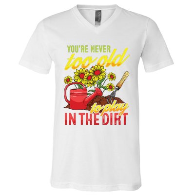 Funny Gardening Plants Gardener Gift V-Neck T-Shirt