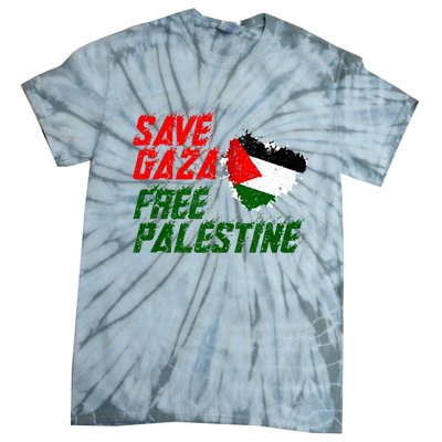 Free Gaza Palestine Flag Proud Palestine Save Gaza Tie-Dye T-Shirt