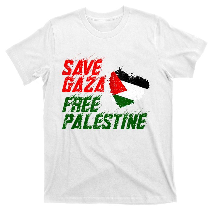 Free Gaza Palestine Flag Proud Palestine Save Gaza T-Shirt