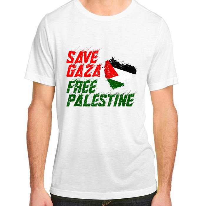 Free Gaza Palestine Flag Proud Palestine Save Gaza Adult ChromaSoft Performance T-Shirt