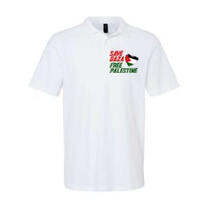 Free Gaza Palestine Flag Proud Palestine Save Gaza Softstyle Adult Sport Polo