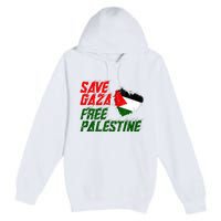 Free Gaza Palestine Flag Proud Palestine Save Gaza Premium Pullover Hoodie