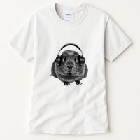 Funny Guinea Pig Graphic Tees Guinea Pig Headphones Tall T-Shirt