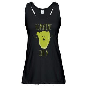 Funny Gardening Pun Romaine Calm Gardener Gift Ladies Essential Flowy Tank