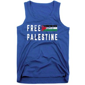 Free Gaza Palestine Flag Arabic Funny Gift Tank Top