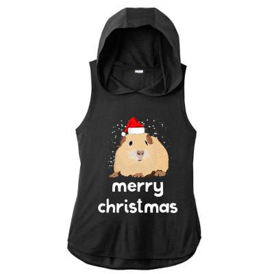 Funny Guinea Pig Christmas Cute Gift For Pig Lovers Ladies PosiCharge Tri-Blend Wicking Draft Hoodie Tank