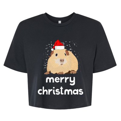 Funny Guinea Pig Christmas Cute Gift For Pig Lovers Bella+Canvas Jersey Crop Tee