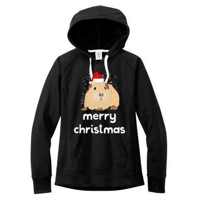 Funny Guinea Pig Christmas Cute Gift For Pig Lovers Women's Fleece Hoodie