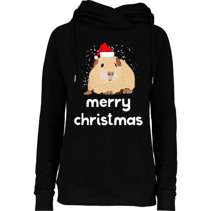 Funny Guinea Pig Christmas Cute Gift For Pig Lovers Womens Funnel Neck Pullover Hood