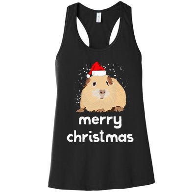 Funny Guinea Pig Christmas Cute Gift For Pig Lovers Women's Racerback Tank