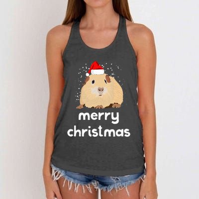 Funny Guinea Pig Christmas Cute Gift For Pig Lovers Women's Knotted Racerback Tank