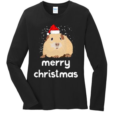 Funny Guinea Pig Christmas Cute Gift For Pig Lovers Ladies Long Sleeve Shirt