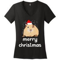 Funny Guinea Pig Christmas Cute Gift For Pig Lovers Women's V-Neck T-Shirt