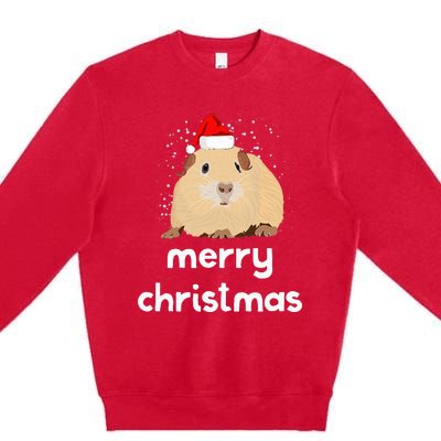 Funny Guinea Pig Christmas Cute Gift For Pig Lovers Premium Crewneck Sweatshirt