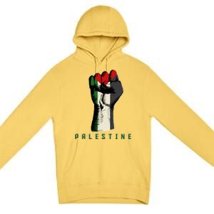 Free Gaza Palestine Flag Peace Love Palestine People Scarf Great Gift Premium Pullover Hoodie