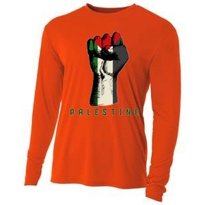 Free Gaza Palestine Flag Peace Love Palestine People Scarf Great Gift Cooling Performance Long Sleeve Crew