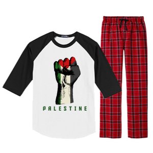 Free Gaza Palestine Flag Peace Love Palestine People Scarf Great Gift Raglan Sleeve Pajama Set