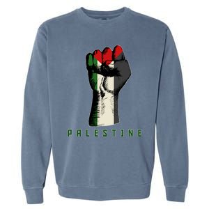 Free Gaza Palestine Flag Peace Love Palestine People Scarf Great Gift Garment-Dyed Sweatshirt