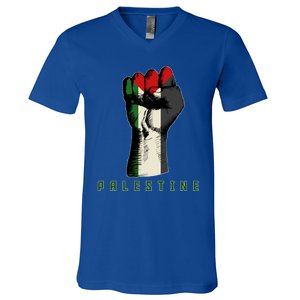 Free Gaza Palestine Flag Peace Love Palestine People Scarf Great Gift V-Neck T-Shirt