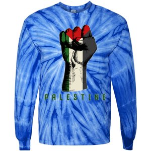 Free Gaza Palestine Flag Peace Love Palestine People Scarf Great Gift Tie-Dye Long Sleeve Shirt